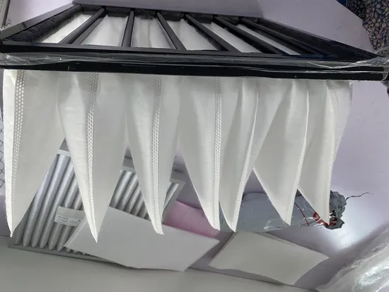 Telaio in PVC o ABS di fabbrica, combinazione di materiali in carta e fibra di vetro, sigillante EPDM, filtro compatto rigido a celle da 5 V, telaio in plastica, filtro a banca V